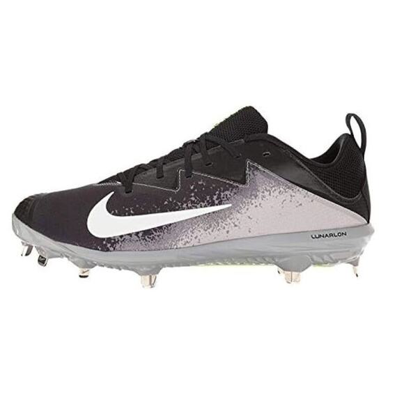 Nike Lunar Vapor Ultrafly Pro MCS Black Gray Men\'s Baseball Cleats 8.5